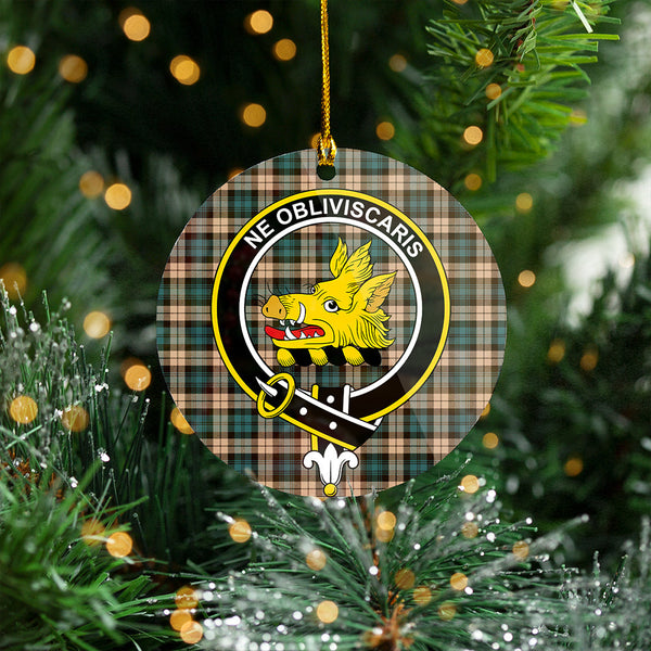 Campbell Weathered 2 Clan Badge Tartan Plastic Christmas Ornaments