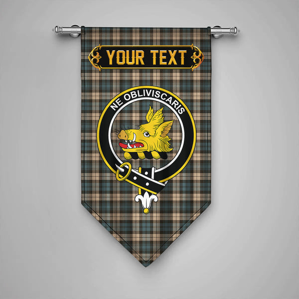 Campbell Weathered 2 Clan Badge Tartan Gonfalon Personalize