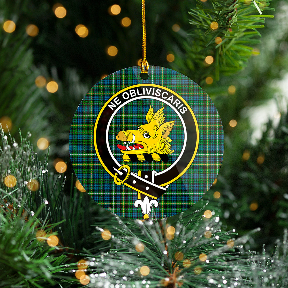 Campbell of Argyll 1815 Ancient 2 Clan Badge Tartan Plastic Christmas Ornaments