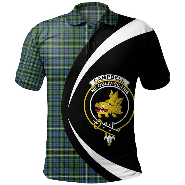 Campbell of Argyll 1815 Ancient 2 Clan Badge Tartan Polo Shirt Circle Style Personalized