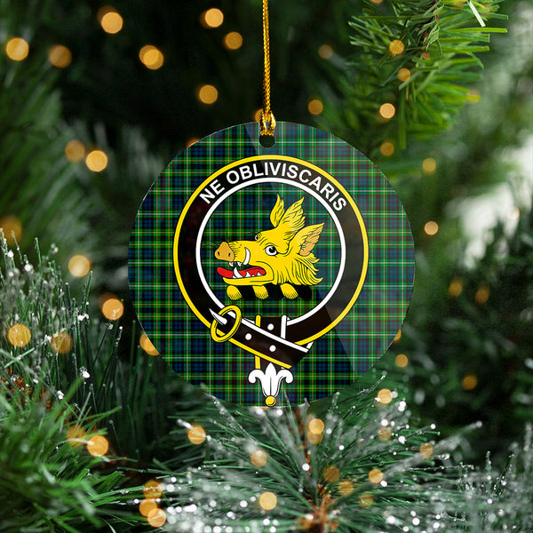 Campbell of Argyll 1815 Modern 2 Clan Badge Tartan Plastic Christmas Ornaments