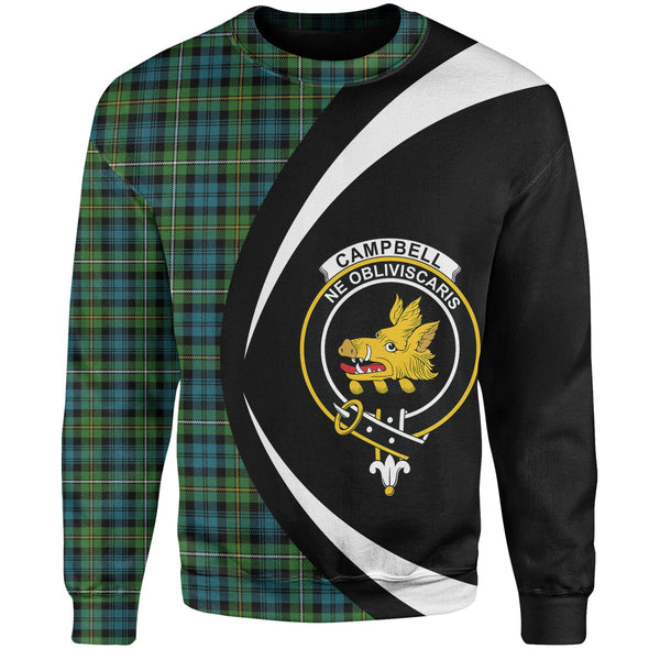 Campbell of Argyll Ancient 2 Clan Badge Tartan Sweatshirt Circle Style Personalized