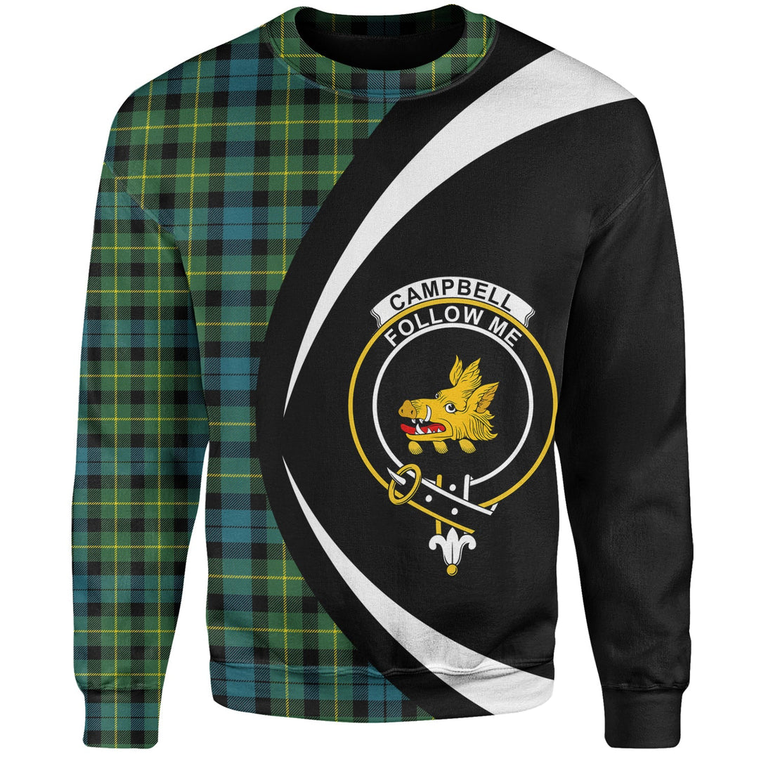 Campbell of Breadalbane 1819 Ancient 2 Clan Badge Tartan Sweatshirt Circle Style Personalized