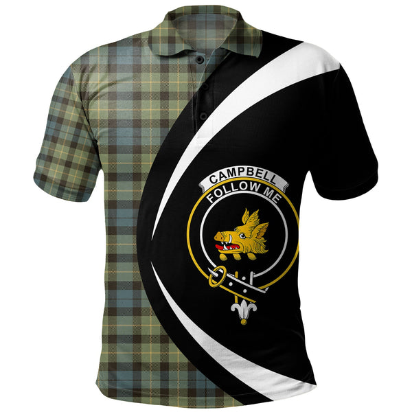 Campbell of Breadalbane 1819 Weathered 2 Clan Badge Tartan Polo Shirt Circle Style Personalized