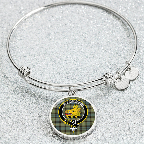 Campbell of Breadalbane 1819 Weathered 2 Clan Badge Tartan Classic Circle Bangle