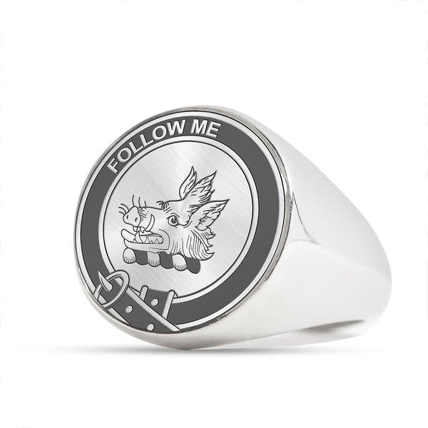 Campbell Clan Badge Engraved Signet Ring