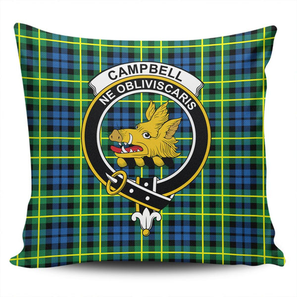 Campbell of Breadalbane Ancient Tartan Classic Crest Pillow Cover