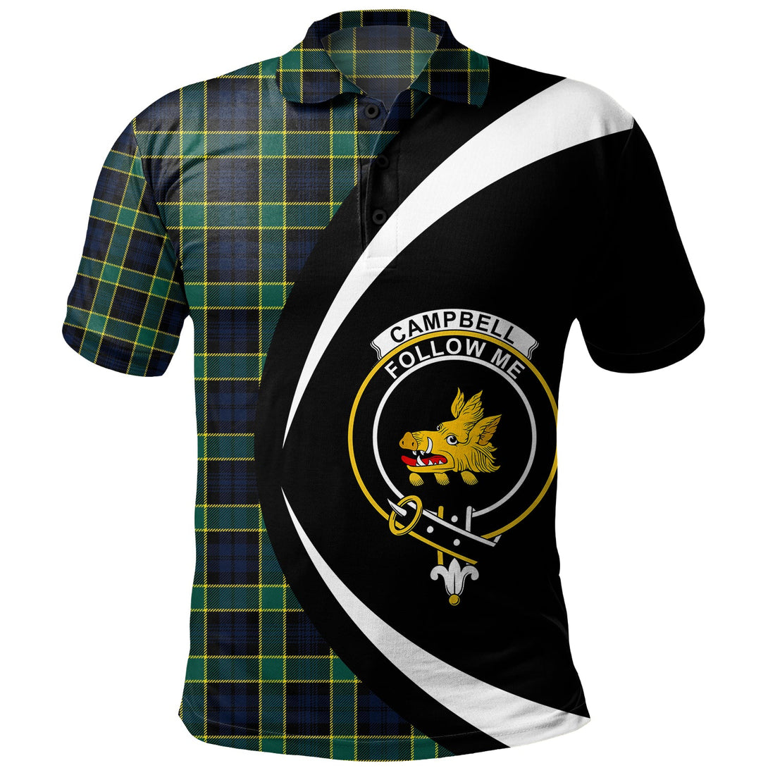 Campbell of Breadalbane Modern 2 Clan Badge Tartan Polo Shirt Circle Style Personalized