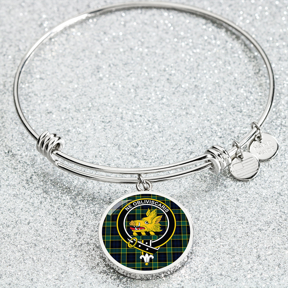 Campbell of Breadalbane Modern 2 Clan Badge Tartan Classic Circle Bangle