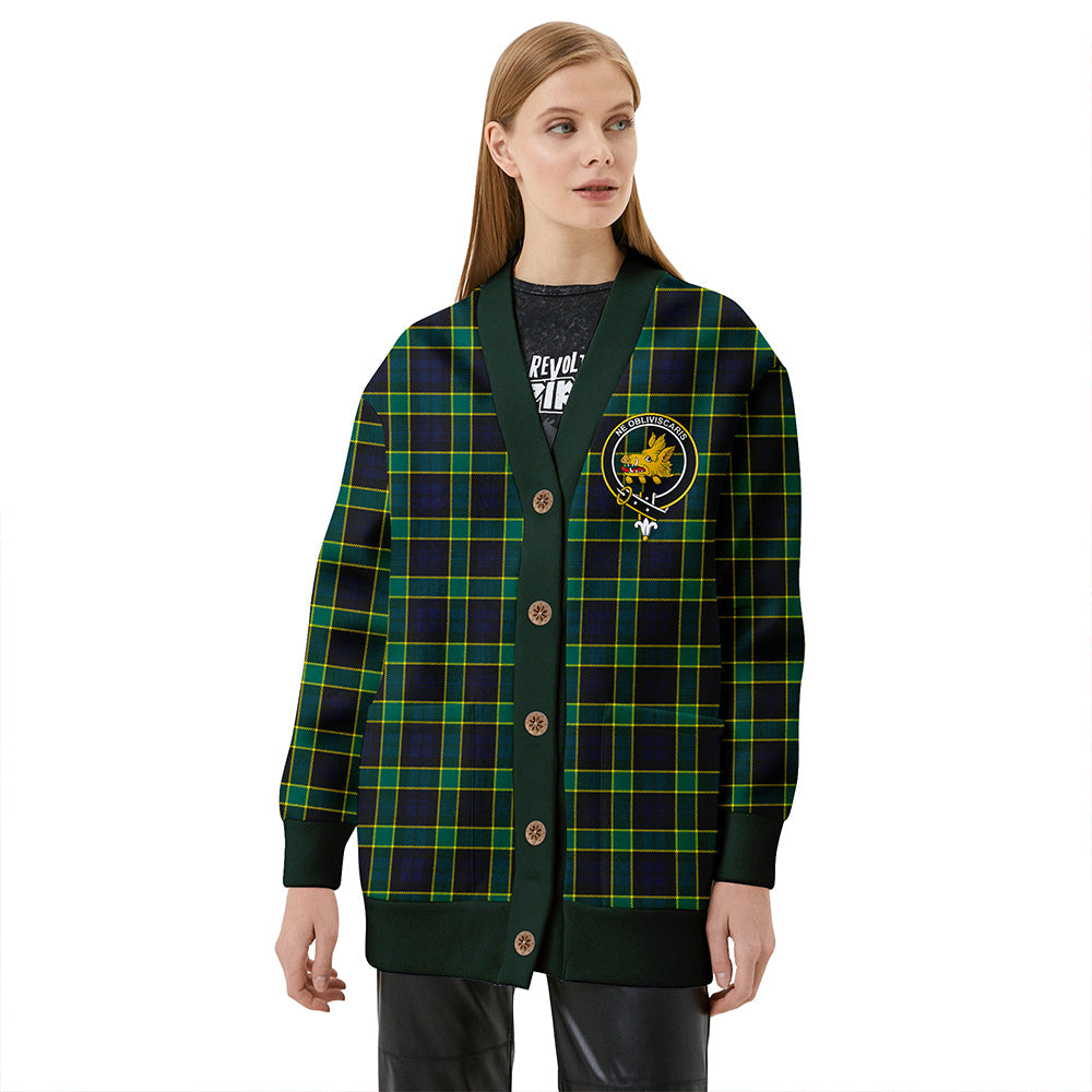 Campbell of Breadalbane Modern 2 Clan Badge Tartan V-neck Cardigan