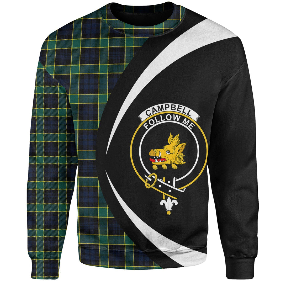 Campbell of Breadalbane Modern 2 Clan Badge Tartan Sweatshirt Circle Style Personalized