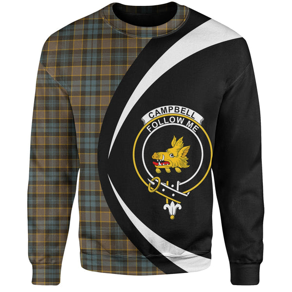 Campbell of Breadalbane Weathered 2 Clan Badge Tartan Sweatshirt Circle Style Personalized