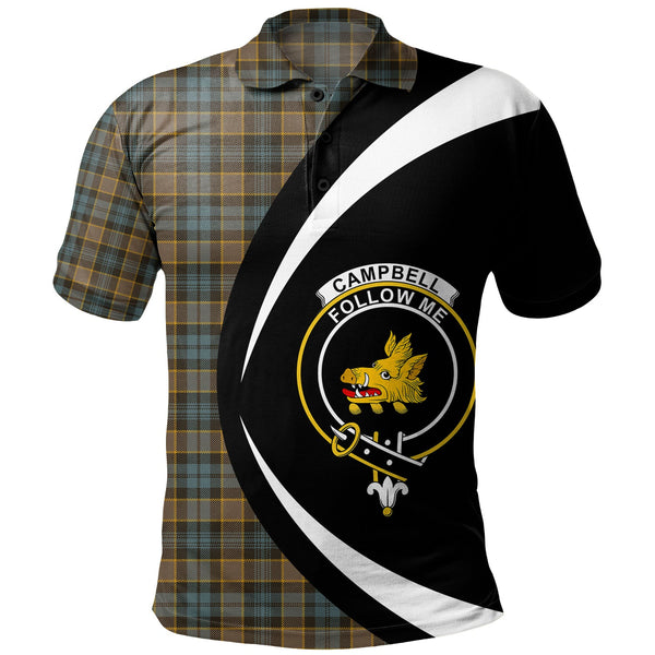 Campbell of Breadalbane Weathered 2 Clan Badge Tartan Polo Shirt Circle Style Personalized