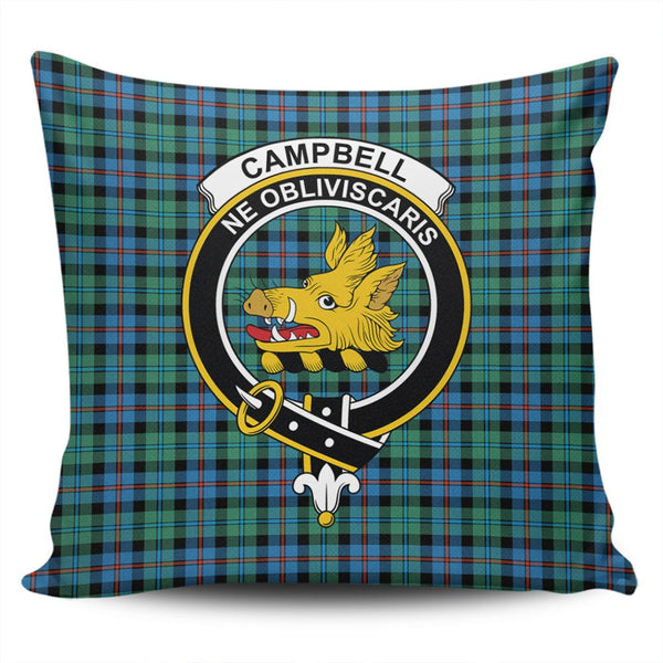 Campbell of Cawdor Ancient Tartan Classic Crest Pillow Cover