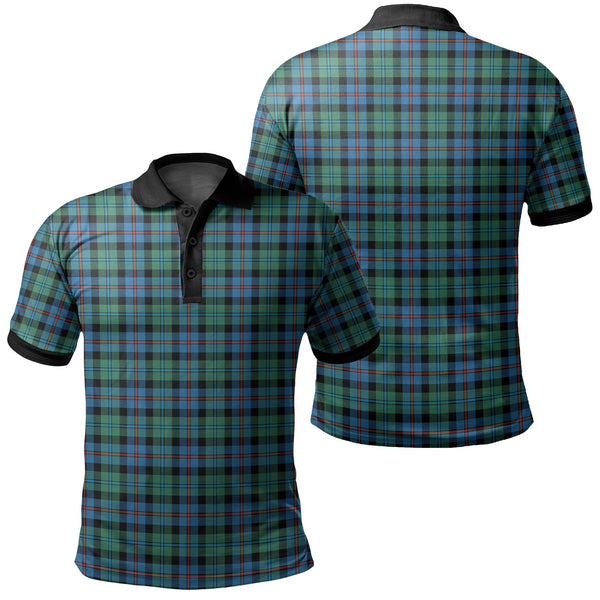 Campbell of Cawdor Ancient Tartan Classic Polo Shirt Black Neck 2 Style