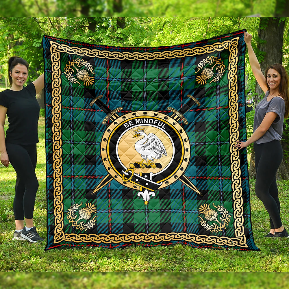 Campbell of Cawdor Ancient 2 Clan Badge Tartan Premium Quilt Celtic Shield