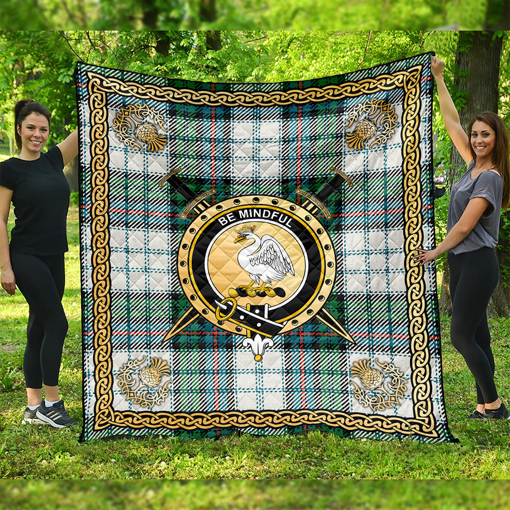 Campbell of Cawdor Dress Ancient 2 Clan Badge Tartan Premium Quilt Celtic Shield