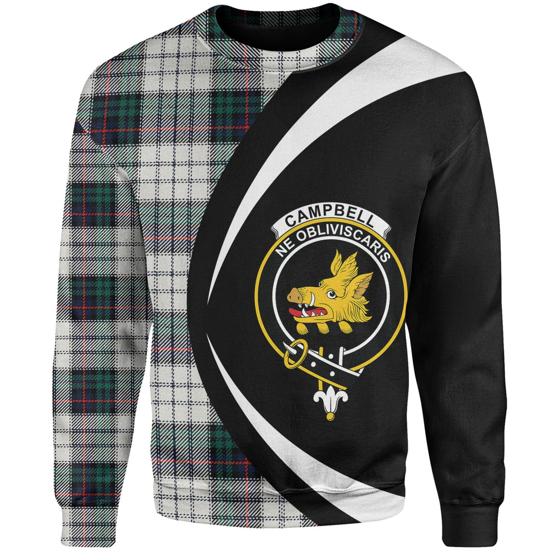 Campbell of Cawdor Dress Modern 2 Clan Badge Tartan Sweatshirt Circle Style Personalized