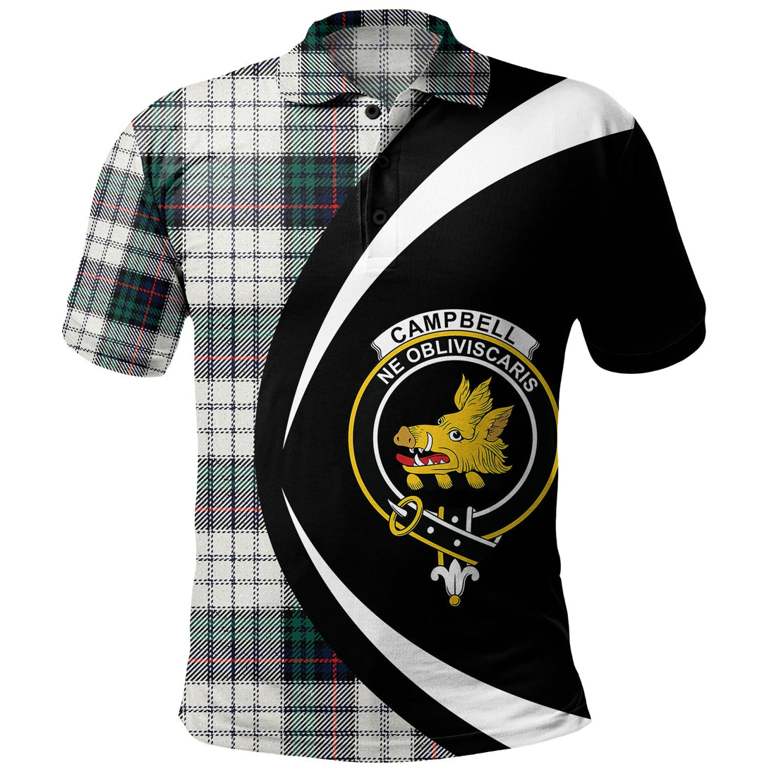 Campbell of Cawdor Dress Modern 2 Clan Badge Tartan Polo Shirt Circle Style Personalized