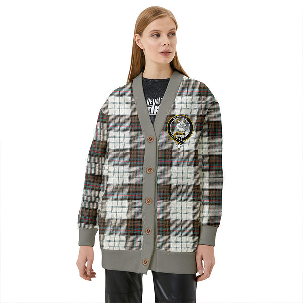 Campbell of Cawdor Dress Weathered 2 Clan Badge Tartan V-neck Cardigan