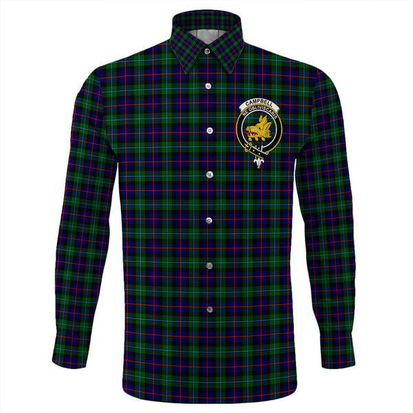 Campbell of Cawdor Modern Tartan Classic Crest Long Sleeve Button Shirt