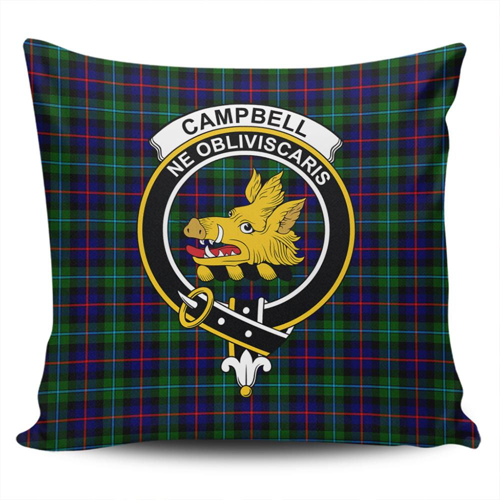 Campbell of Cawdor Modern Tartan Classic Crest Pillow Cover