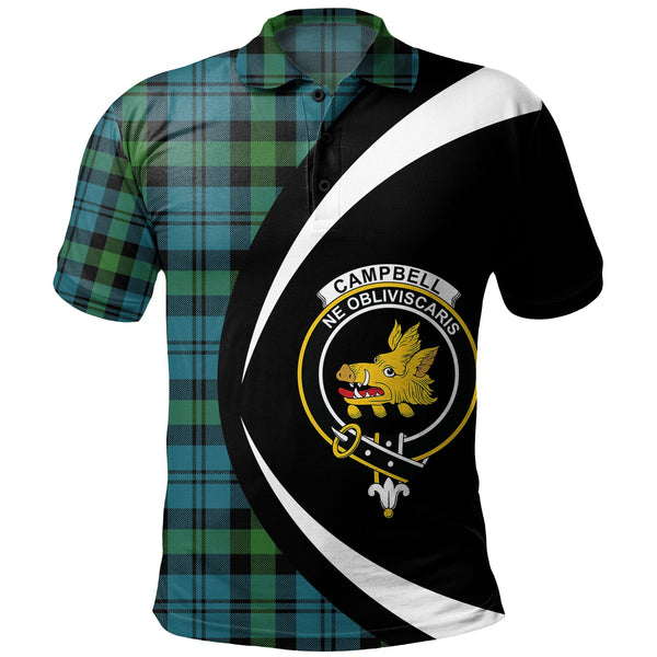 Campbell of Glenlyon Ancient 2 Clan Badge Tartan Polo Shirt Circle Style Personalized