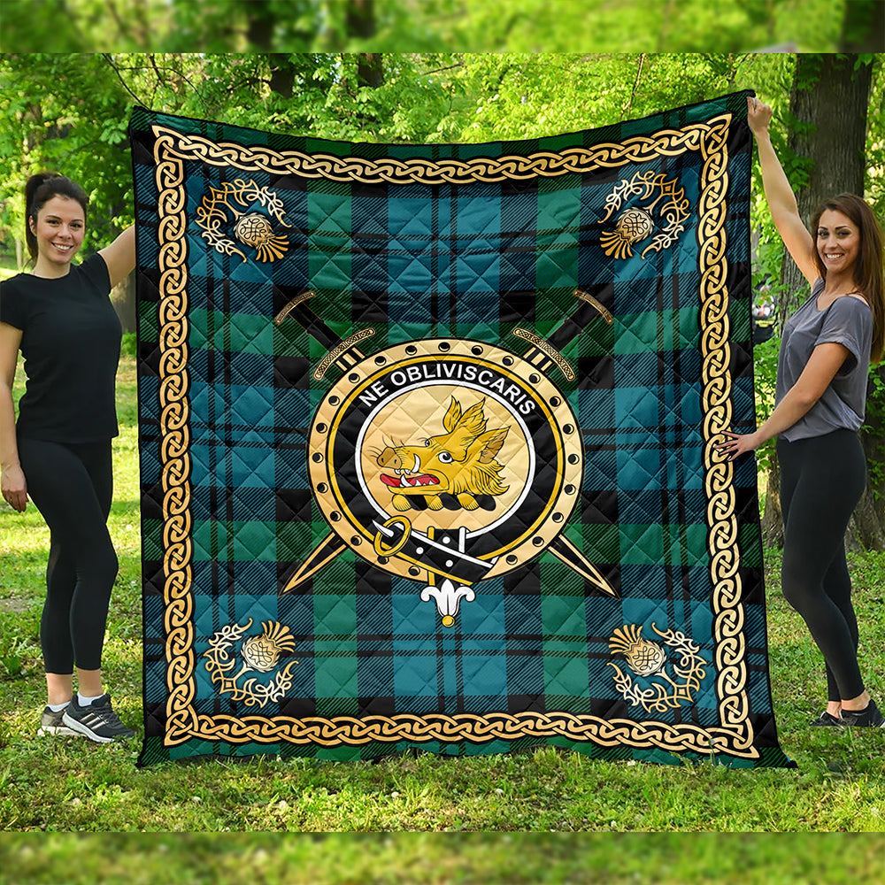 Campbell of Glenlyon Ancient 2 Clan Badge Tartan Premium Quilt Celtic Shield