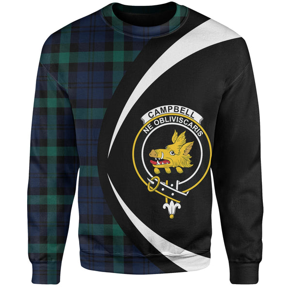 Campbell of Glenlyon Modern 2 Clan Badge Tartan Sweatshirt Circle Style Personalized