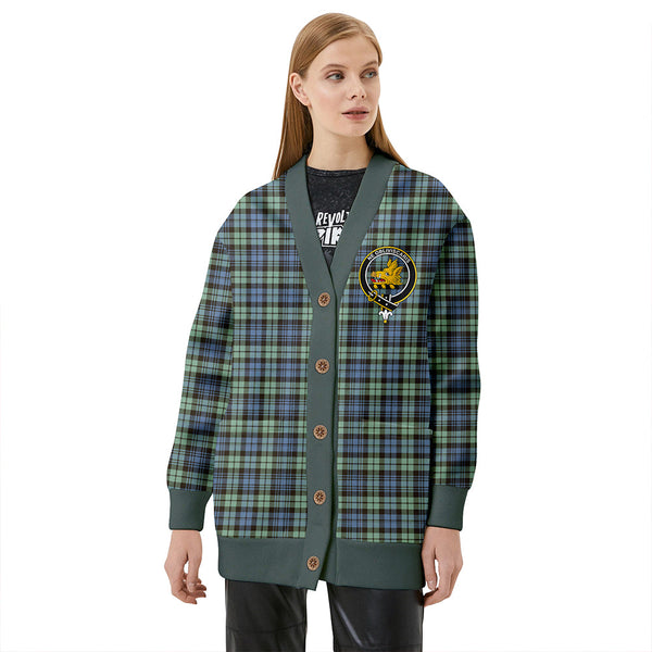 Campbell of Inveraray Ancient 2 Clan Badge Tartan V-neck Cardigan