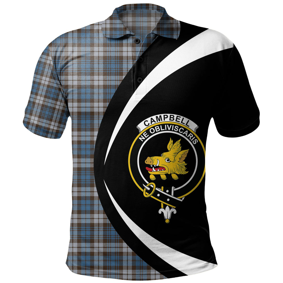 Campbell of Inveraray Modern 2 Clan Badge Tartan Polo Shirt Circle Style Personalized