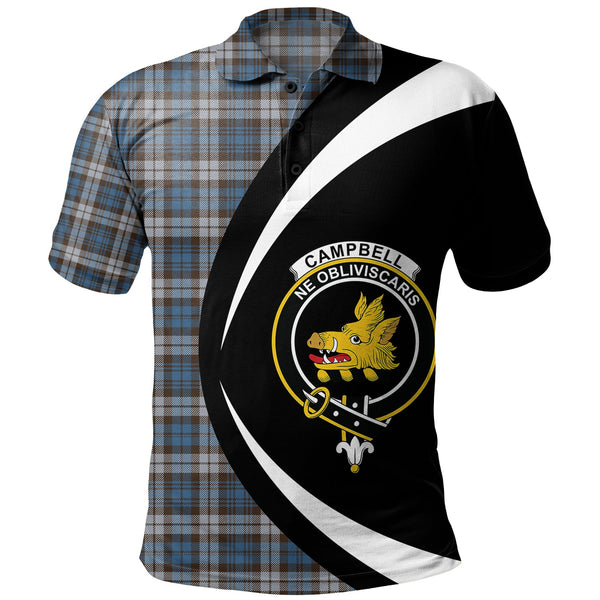 Campbell of Inveraray Modern 2 Clan Badge Tartan Polo Shirt Circle Style Personalized