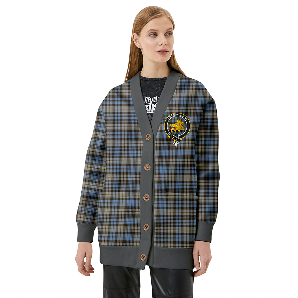 Campbell of Inveraray Weathered 2 Clan Badge Tartan V-neck Cardigan