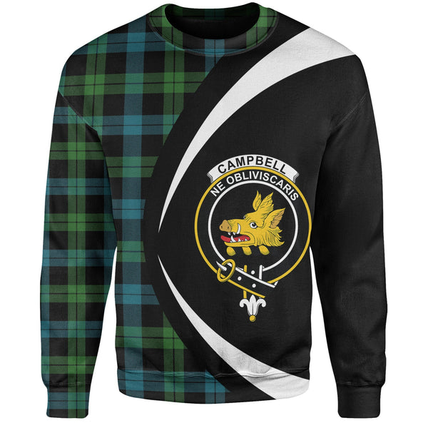 Campbell of Lochawe Ancient 2 Clan Badge Tartan Sweatshirt Circle Style Personalized