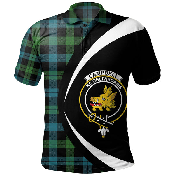 Campbell of Lochawe Ancient 2 Clan Badge Tartan Polo Shirt Circle Style Personalized