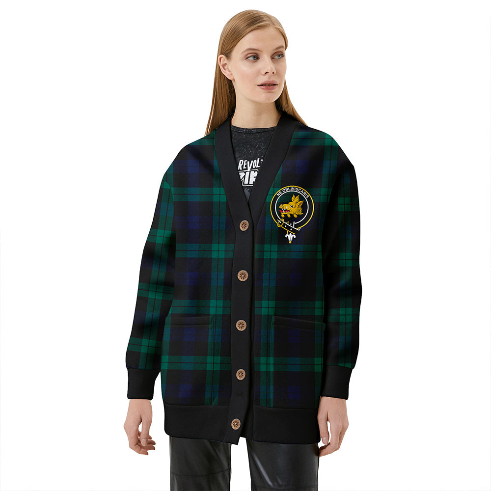 Campbell of Lochawe Modern 2 Clan Badge Tartan V-neck Cardigan