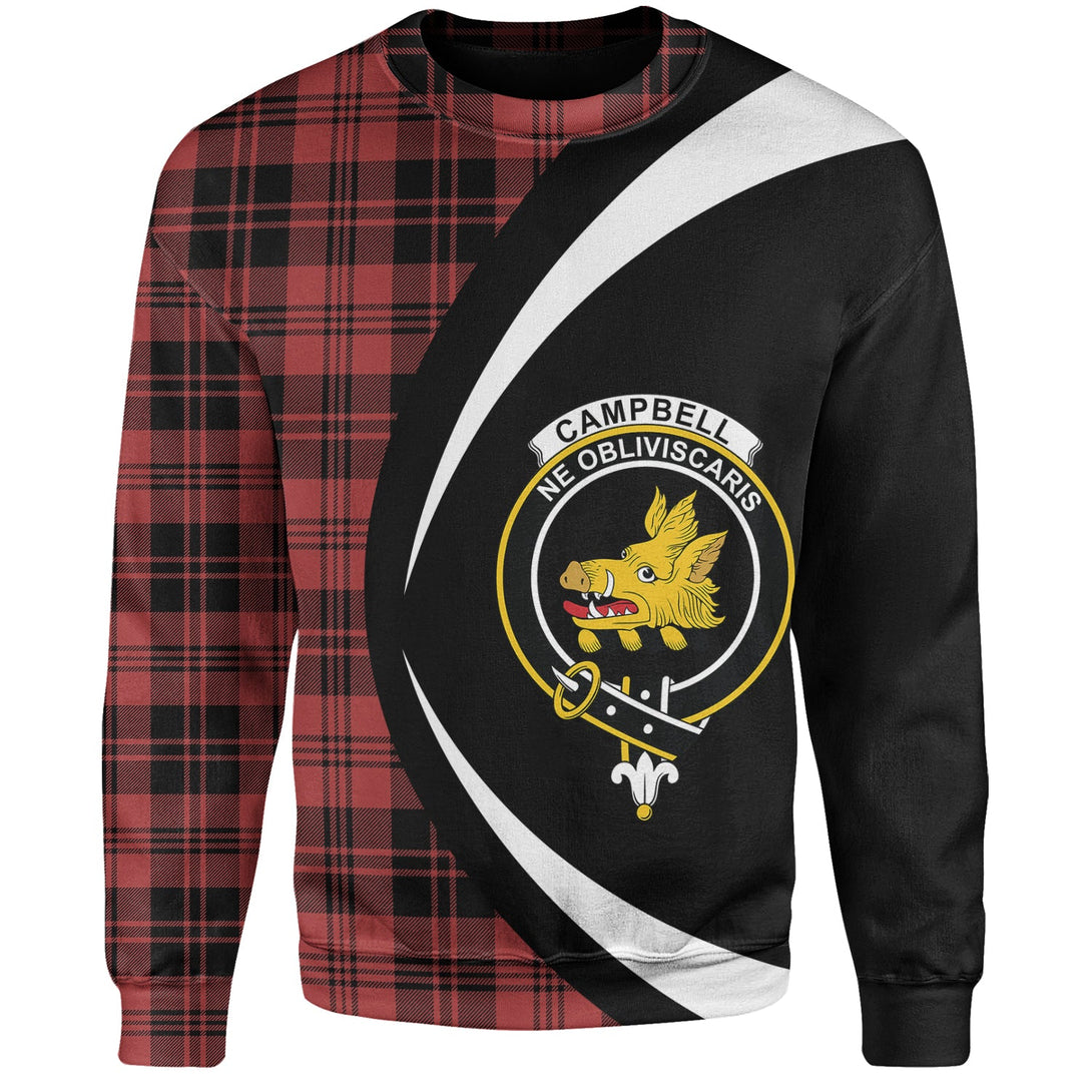 Campbell of Lochlane Ancient 2 Clan Badge Tartan Sweatshirt Circle Style Personalized