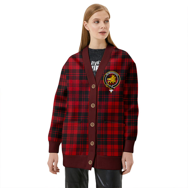 Campbell of Lochlane Modern 2 Clan Badge Tartan V-neck Cardigan