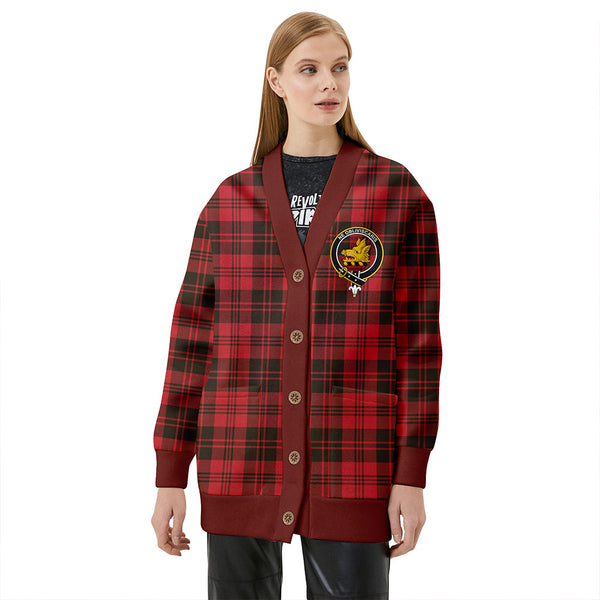 Campbell of Lochlane Weathered 2 Clan Badge Tartan V-neck Cardigan