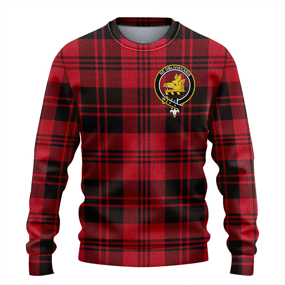 Campbell of Lochlane Weathered 2 Clan Badge Tartan Knitted Sweater