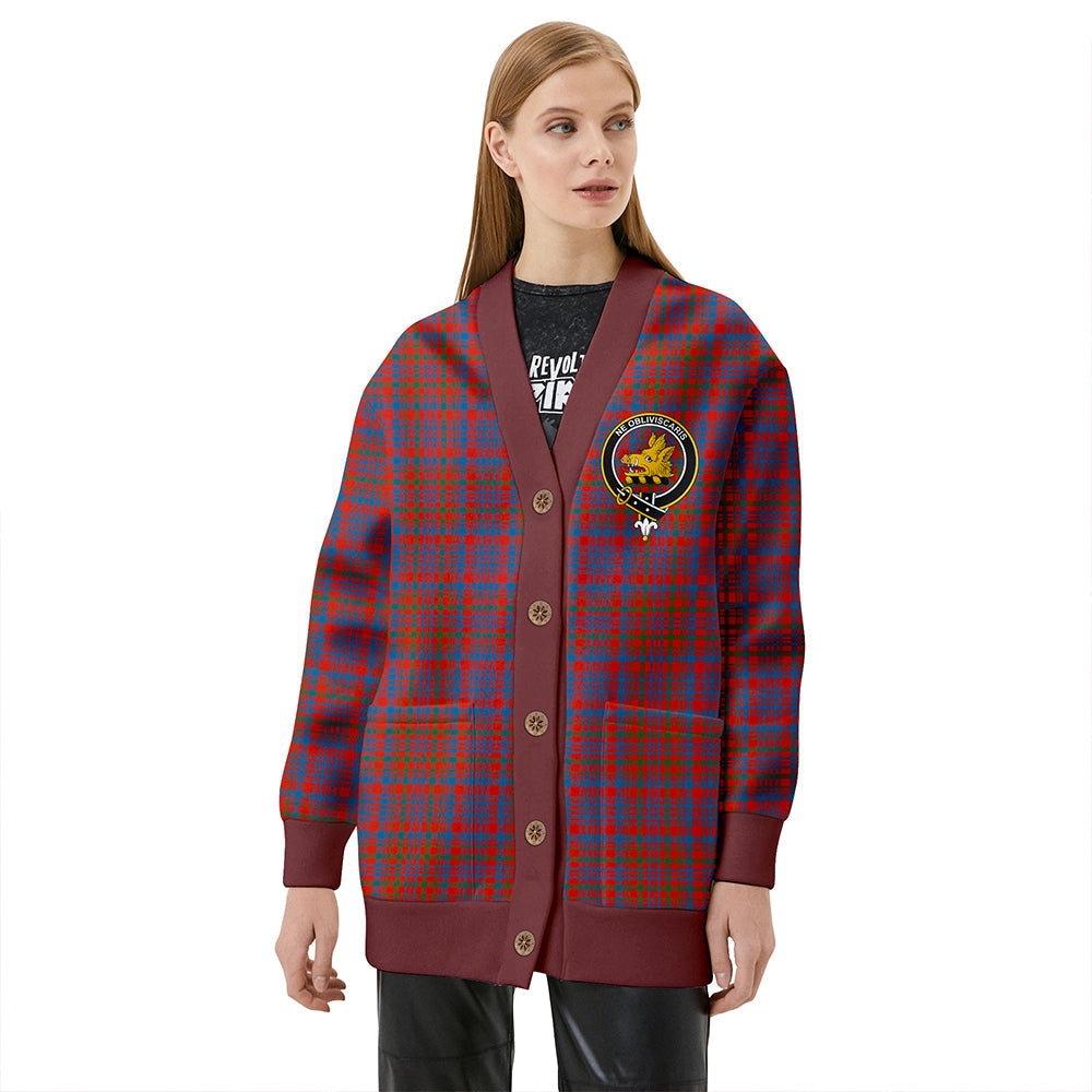 Campbell of Loudon Plaid Ancient 2 Clan Badge Tartan V-neck Cardigan