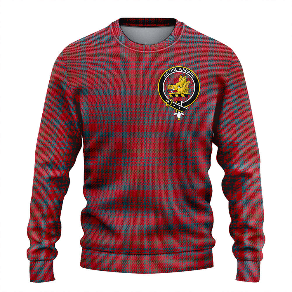 Campbell of Loudon Plaid Weathered 2 Clan Badge Tartan Knitted Sweater