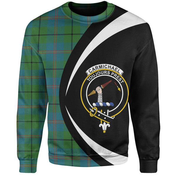 Carmichael Ancient Clan Badge Tartan Sweatshirt Circle Style Personalized