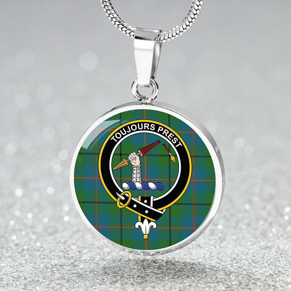 Carmichael Ancient Clan Badge Tartan Classic Circle Necklace