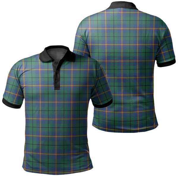 Carmichael Ancient Tartan Classic Polo Shirt Black Neck 2 Style