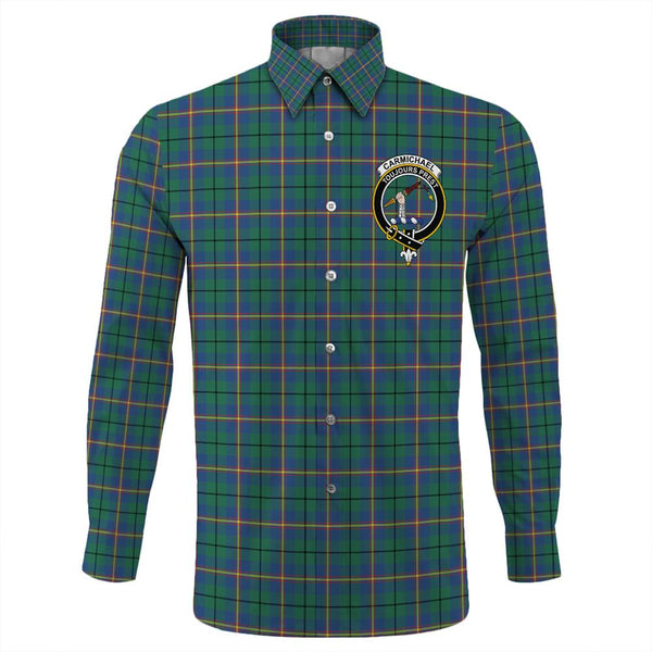 Carmichael Ancient Tartan Classic Crest Long Sleeve Button Shirt