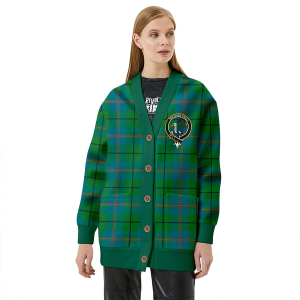 Carmichael Ancient Clan Badge Tartan V-neck Cardigan