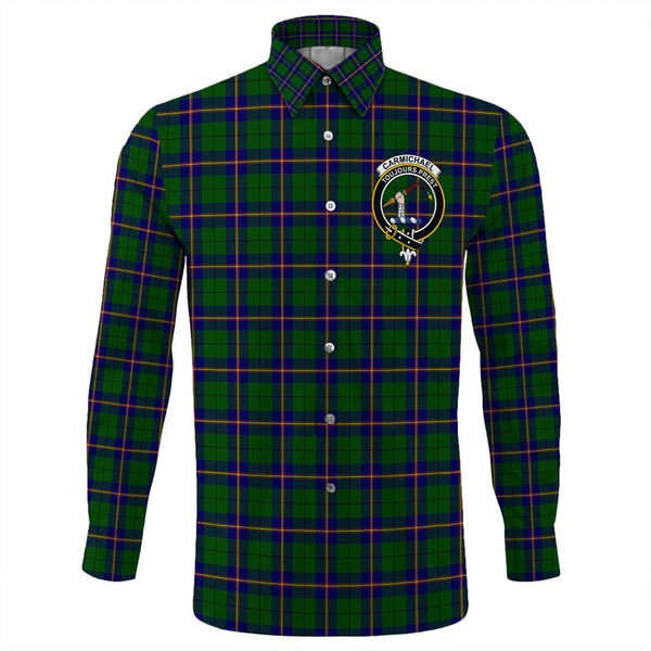 Carmichael Modern Tartan Classic Crest Long Sleeve Button Shirt