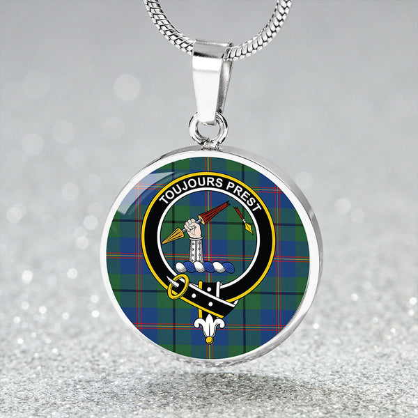 Carmichael Modern Clan Badge Tartan Classic Circle Necklace