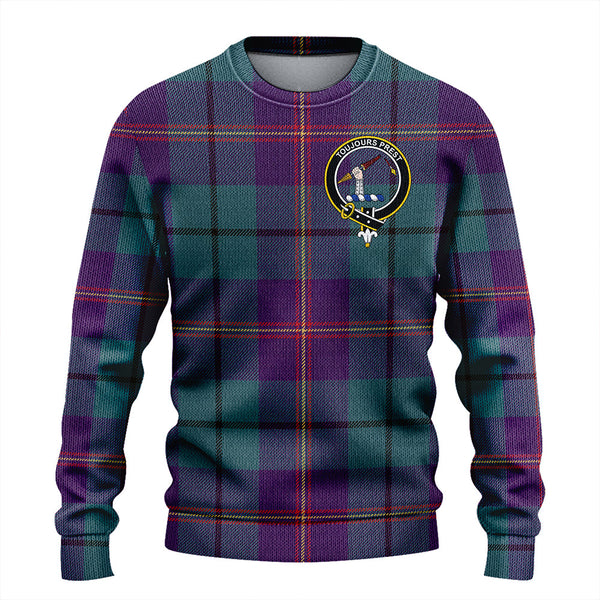 Carmichael Weathered 2 Clan Badge Tartan Knitted Sweater